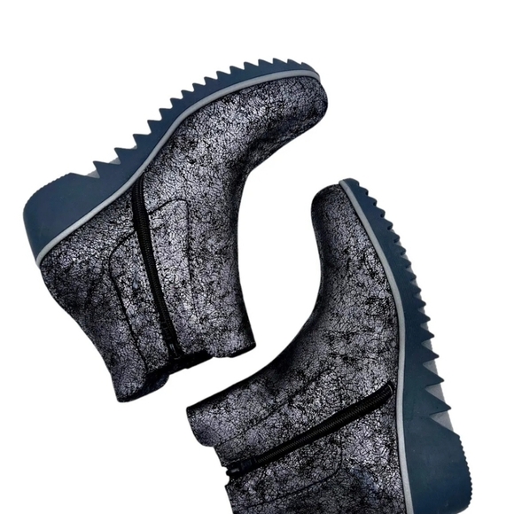 Wolky* Leather* Basky* Iridescent Black* Wedge Boots* Sz EU40/US9.5 - Picture 3 of 10